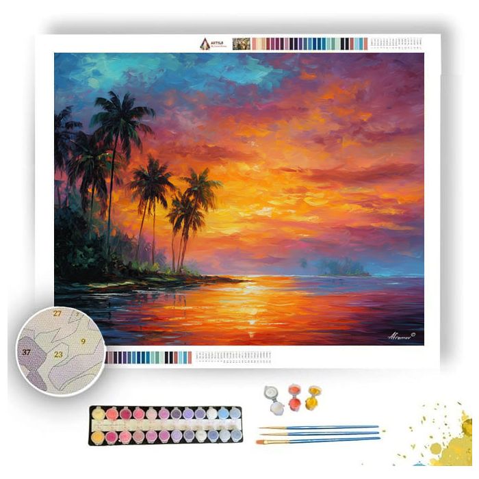 DARWIN TROPICAL SHORE - Paint by Numbers Full Kit