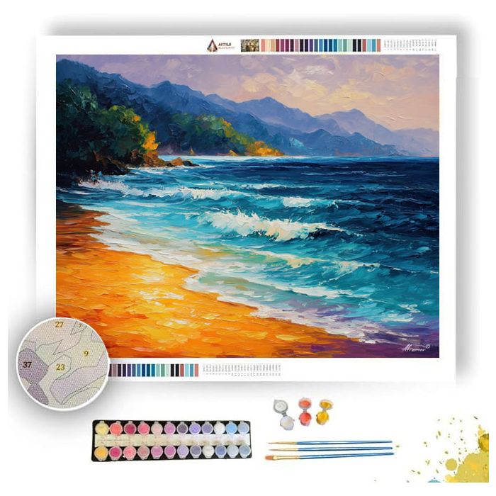 NELSON COAST MORNING - Paint by Numbers Full Kit
