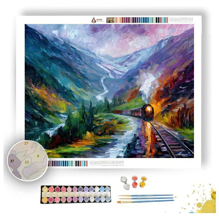 FLAM RAILWAY VALLEY - Paint by Numbers Full Kit