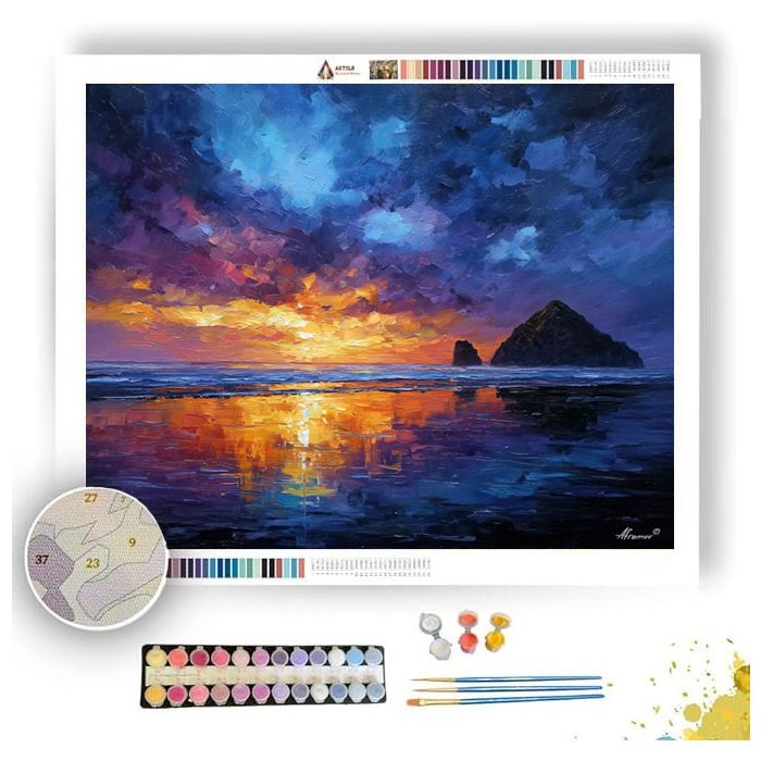 PIHA BLACK SAND - Paint by Numbers Full Kit