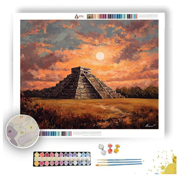CHICHEN ITZA SUN - Paint by Numbers Full Kit