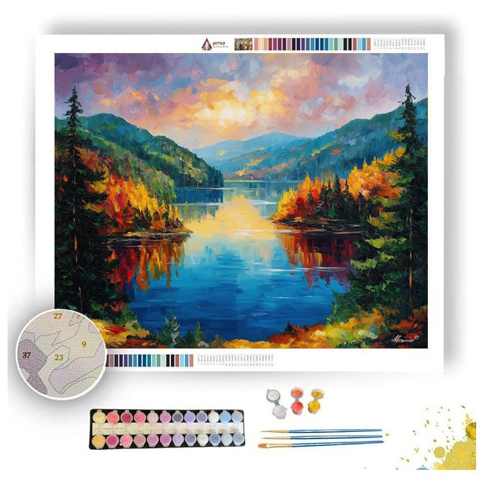 DALARNA LAKE VIEW - Paint by Numbers Full Kit