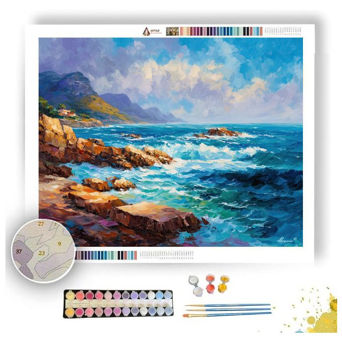 CAPE TOWN COAST - Paint by Numbers Full Kit