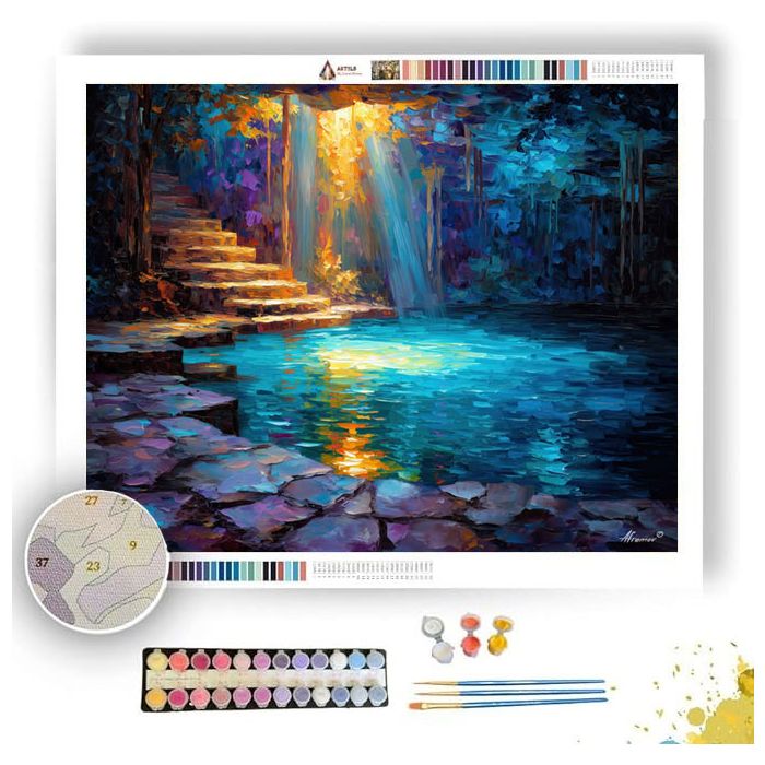 YUCATAN CENOTE LIGHT - Paint by Numbers Full Kit