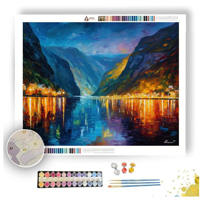 GEIRANGER FJORD MIST - Paint by Numbers Full Kit