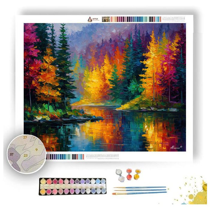 ALGONQUIN AUTUMN LAKE - Paint by Numbers Full Kit