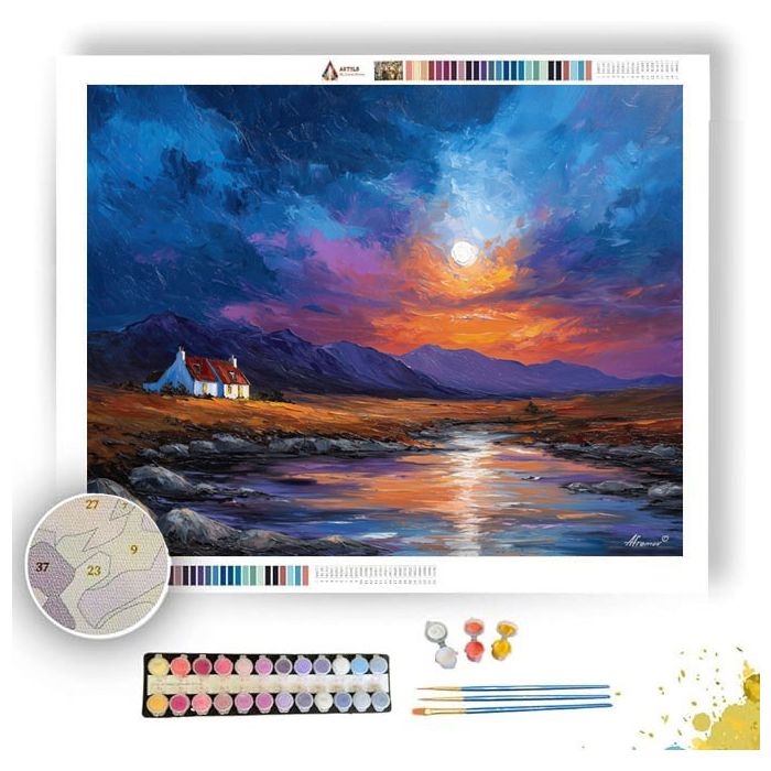 NORWEGIAN HIGHLAND LIGHT - Paint by Numbers Full Kit