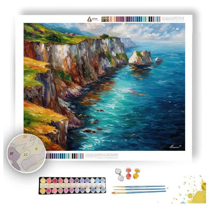 PERUVIAN COAST CLIFFS - Paint by Numbers Full Kit