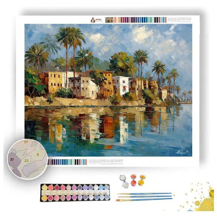 ASWAN RIVERBANK - Paint by Numbers Full Kit