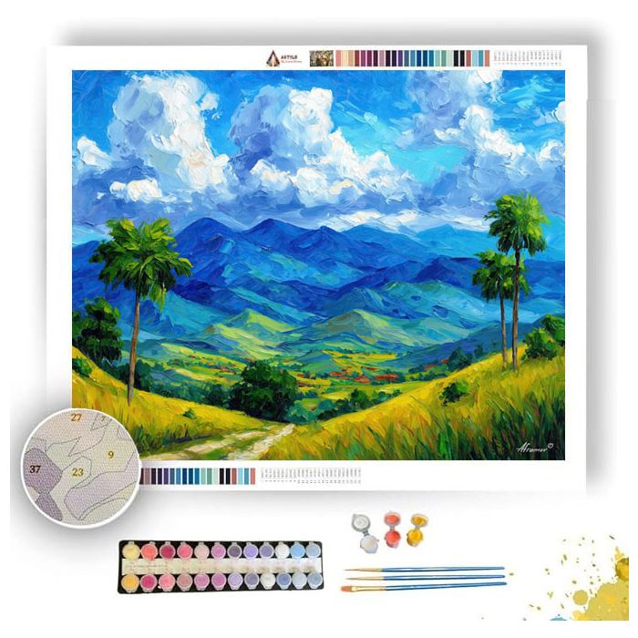 INDONESIAN HIGHLANDS - Paint by Numbers Full Kit