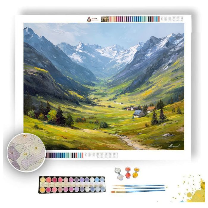 FRENCH ALPS VALLEY - Paint by Numbers Full Kit