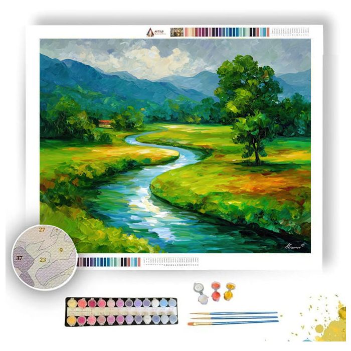 JAPANESE RIVER CURVE - Paint by Numbers Full Kit