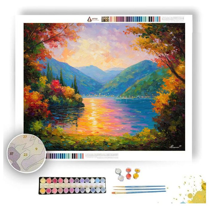 HAKONE LAKE VIEW - Paint by Numbers Full Kit