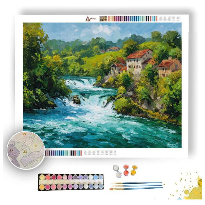 RHINE FALLS FLOW - Paint by Numbers Full Kit