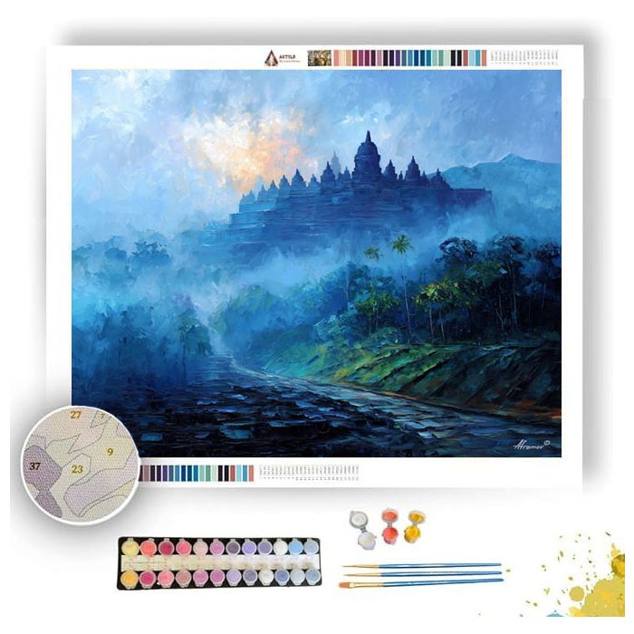BOROBUDUR MORNING MIST - Paint by Numbers Full Kit