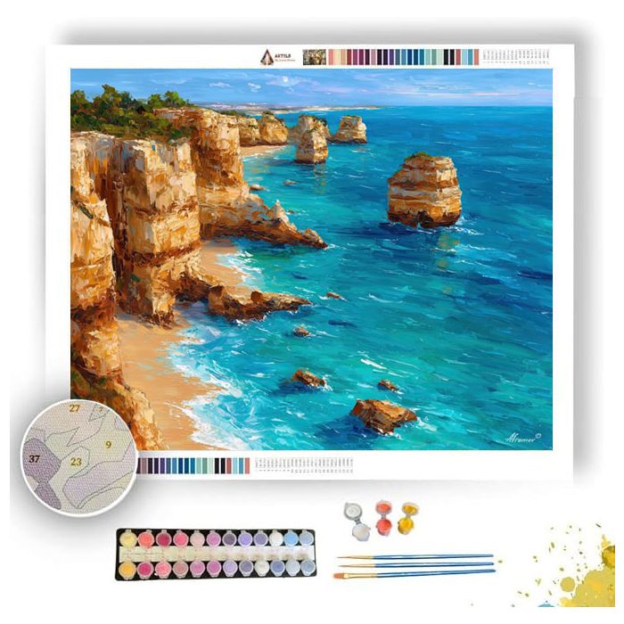 ALGARVE CLIFF COAST - Paint by Numbers Full Kit