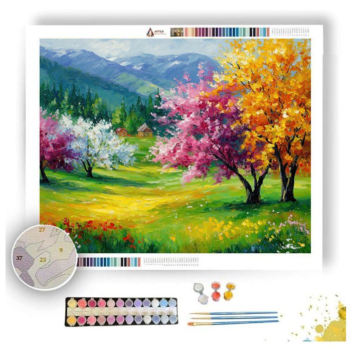 AUSTRIAN SPRING BLOSSOMS - Paint by Numbers Full Kit