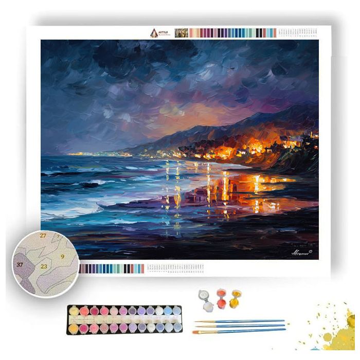 BLACK SAND SHORE - Paint by Numbers Full Kit