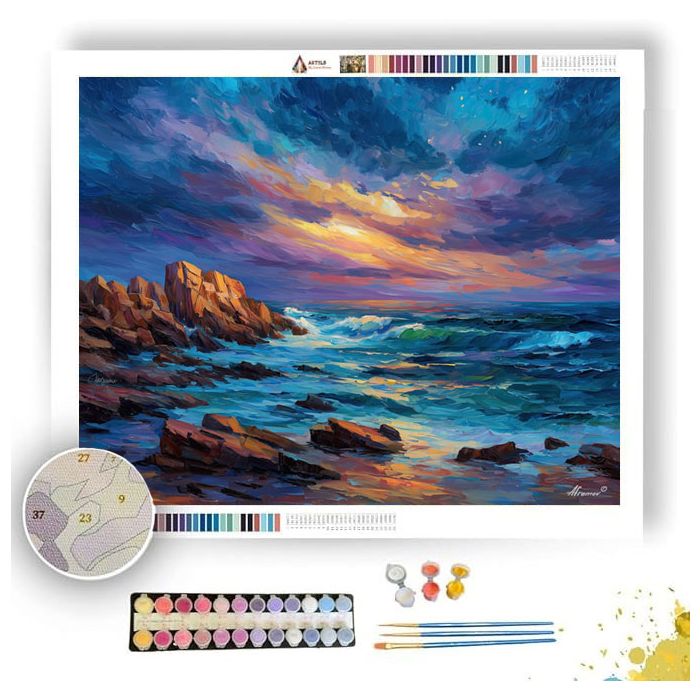 BRITTANY COAST ROCKS - Paint by Numbers Full Kit