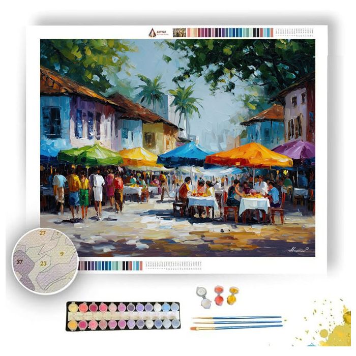 BRAZILIAN MARKET MORNING - Paint by Numbers Full Kit