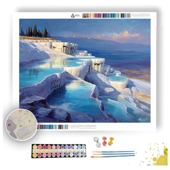 PAMUKKALE TERRACES - Paint by Numbers Full Kit