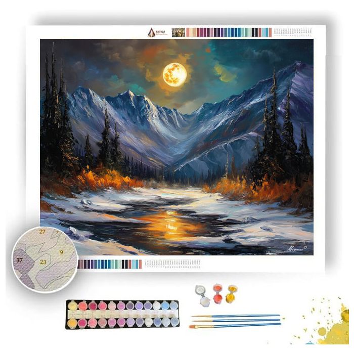 FROSTED MOON VALLEY - Paint by Numbers Full Kit