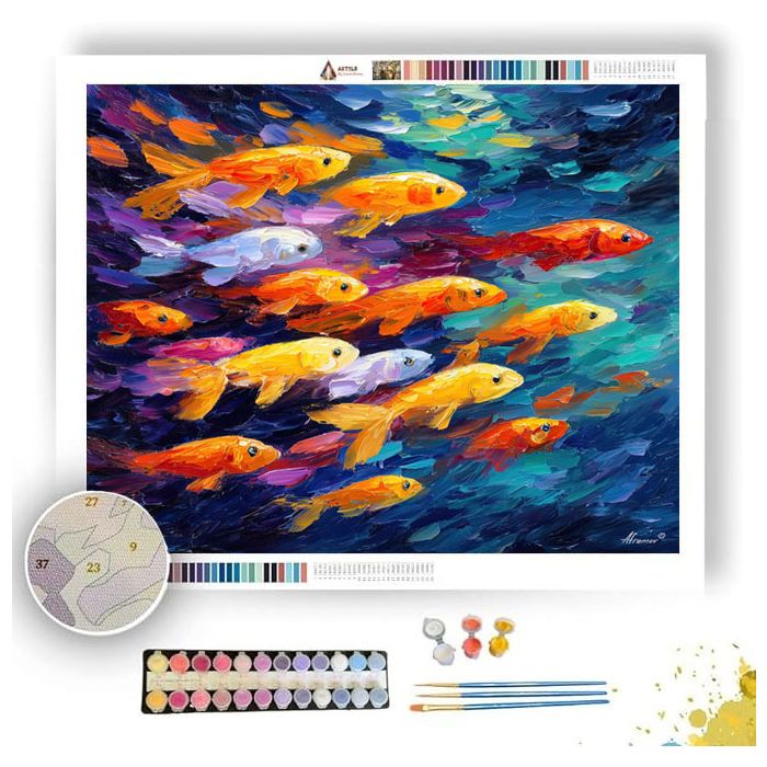 SKYFISH SCHOOL - Paint by Numbers Full Kit