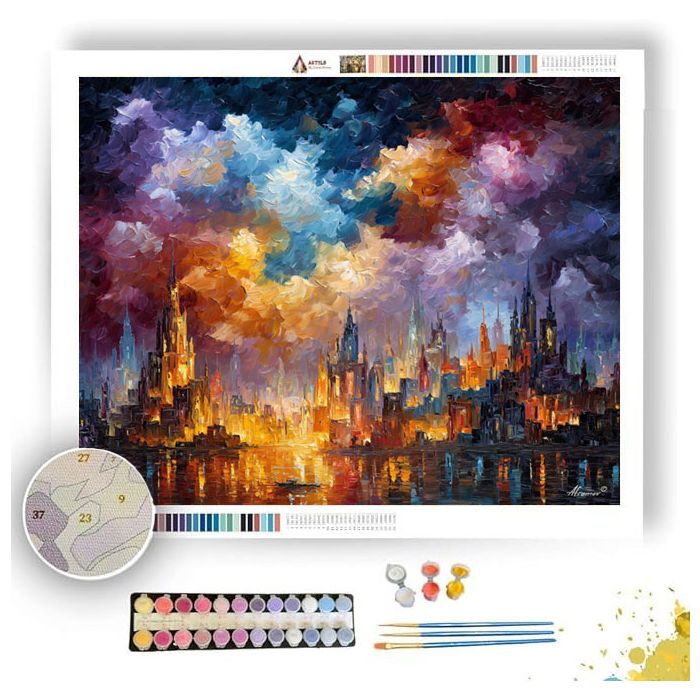 SILVER CLOUD CITADEL - Paint by Numbers Full Kit