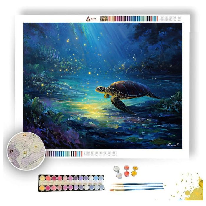LAGOON TURTLE SPIRIT - Paint by Numbers Full Kit