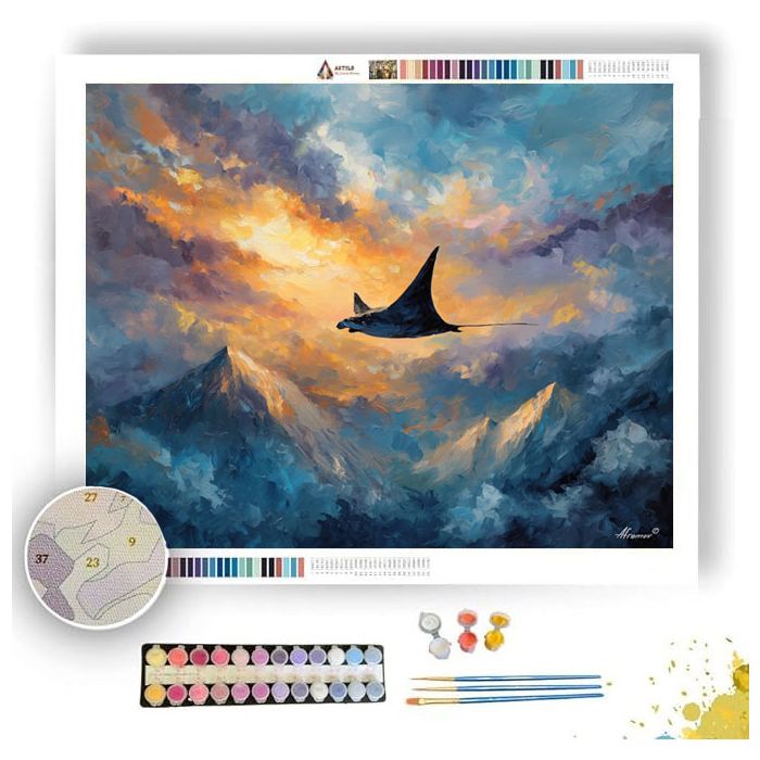 SKYGLIDE MANTA - Paint by Numbers Full Kit