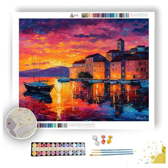 HVAR ISLAND SUNSET - Paint by Numbers Full Kit