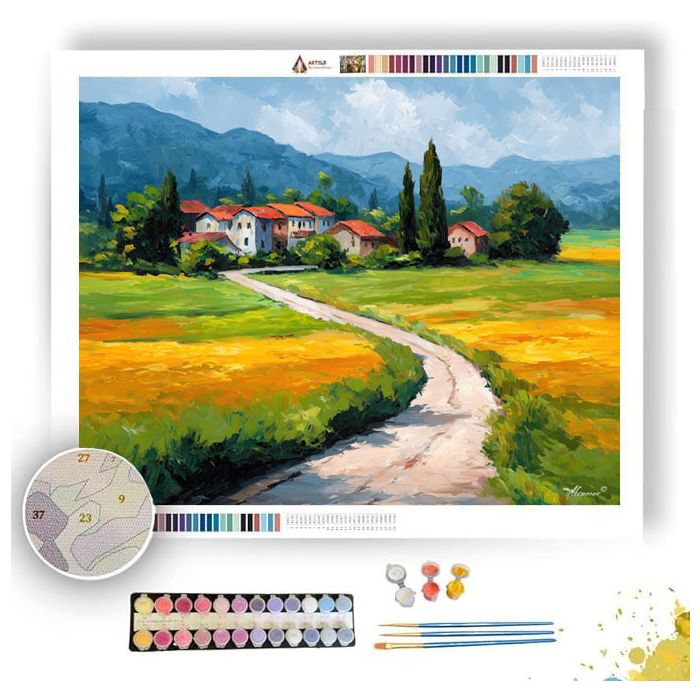 CROATIAN COUNTRYSIDE ROAD - Paint by Numbers Full Kit