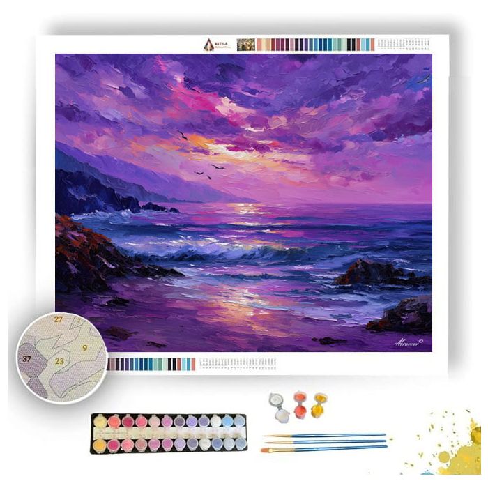 VIOLET DREAM COAST - Paint by Numbers Full Kit