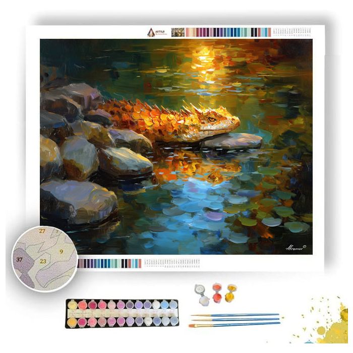 GOLDEN SCALE DRAGONET - Paint by Numbers Full Kit