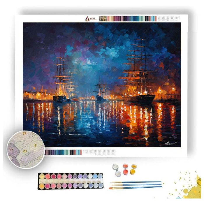 FLOATING HARBOR OF LIGHT - Paint by Numbers Full Kit