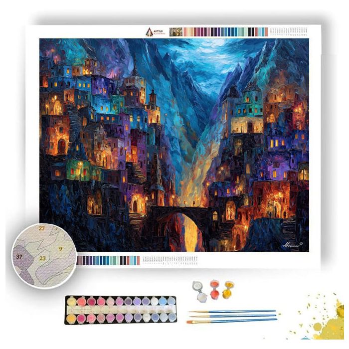 ARCANE MOUNTAIN CITY - Paint by Numbers Full Kit