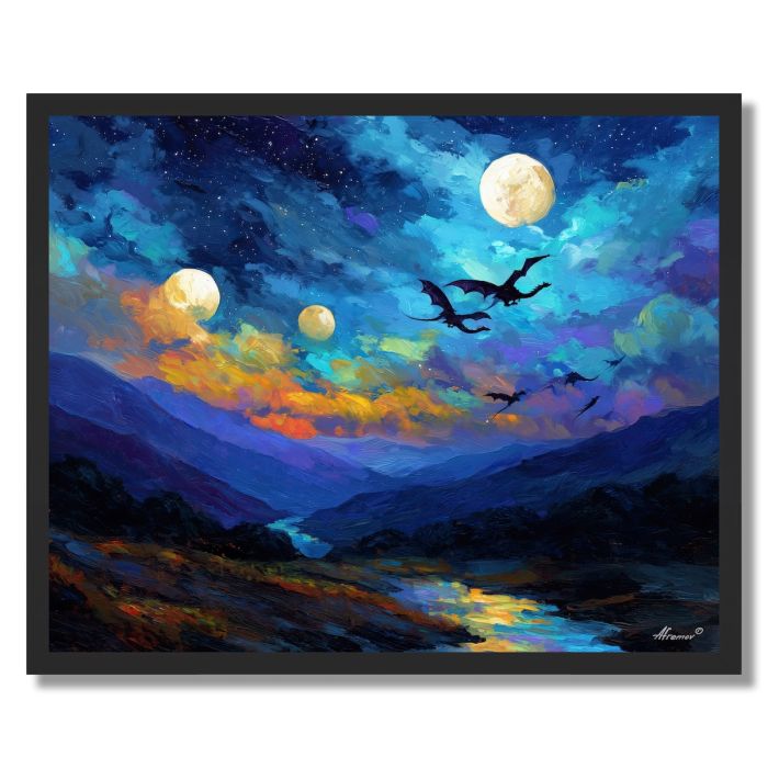 MOONLIT DRAGON RIDGE - FRAMED