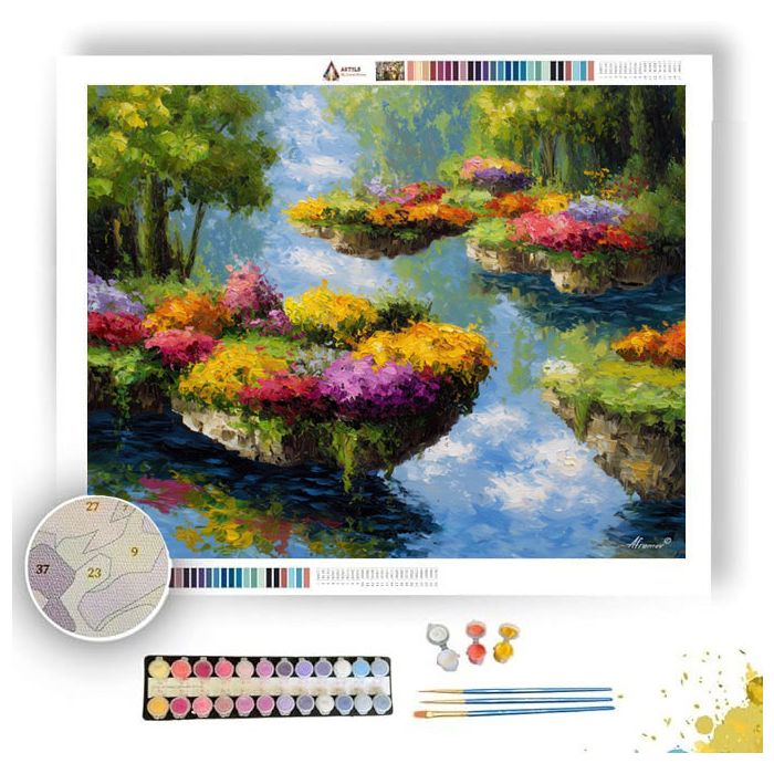FLOATING GARDEN ISLES - Paint by Numbers Full Kit