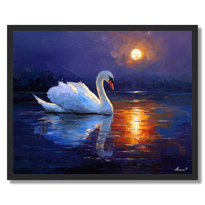 MOONLACE SWAN - FRAMED