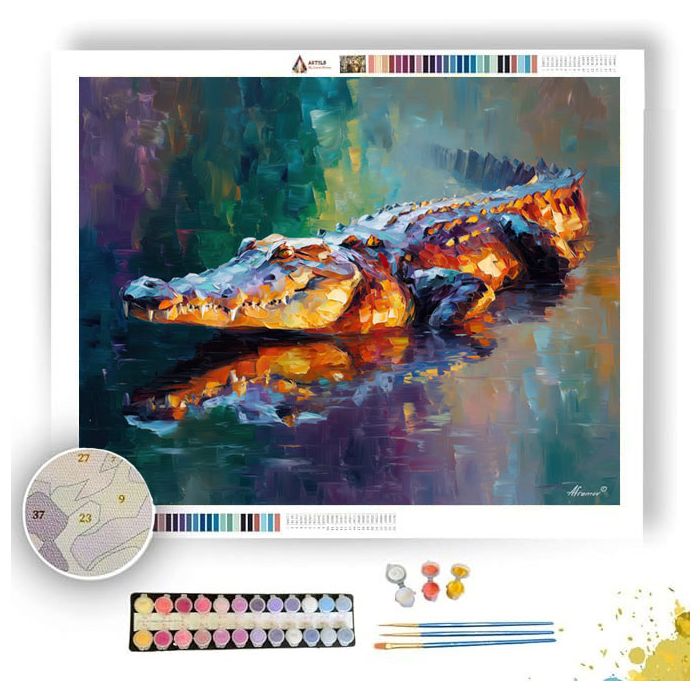 RIVERSTONE CROCODILE - Paint by Numbers Full Kit