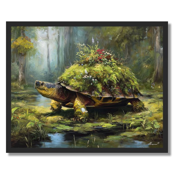 MOSSBACK TURTLE - FRAMED