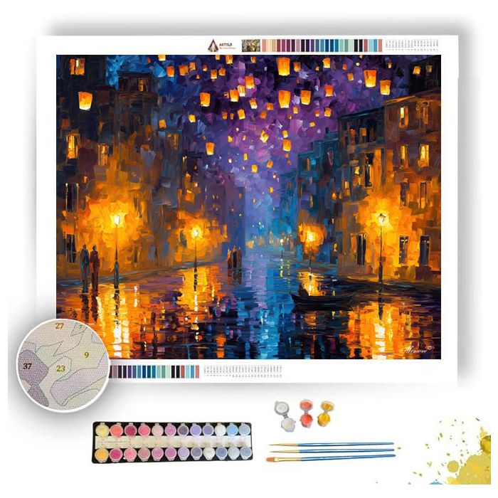 LANTERN SKY QUARTER - Paint by Numbers Full Kit