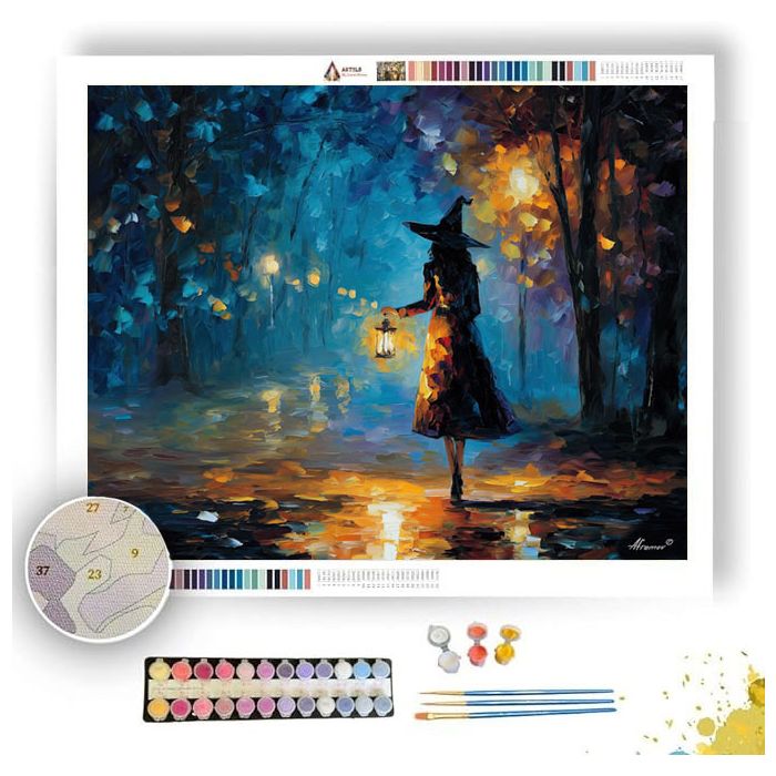 LANTERN NIGHT WITCH - Paint by Numbers Full Kit
