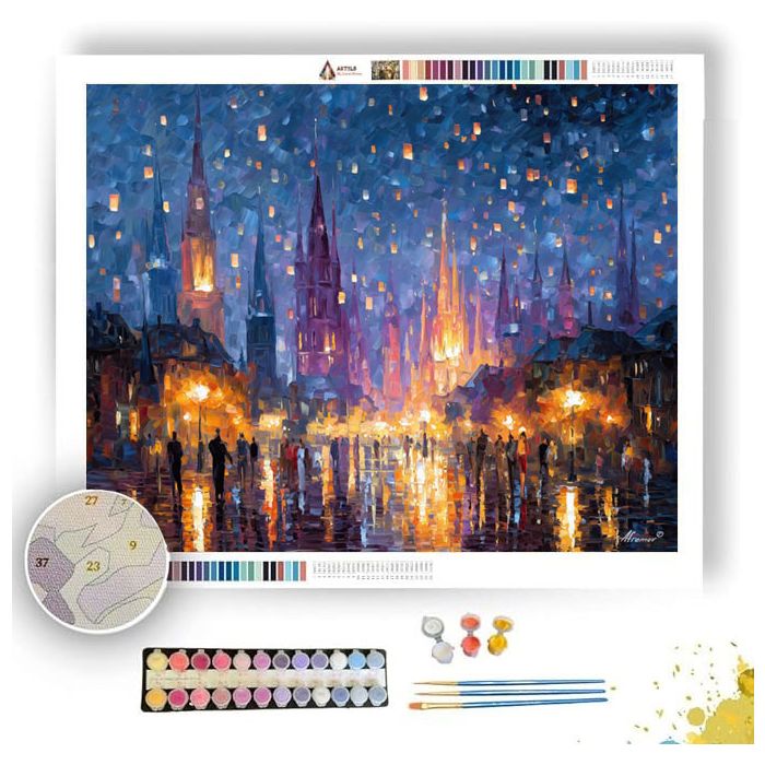 LANTERN SPIRE CITY - Paint by Numbers Full Kit