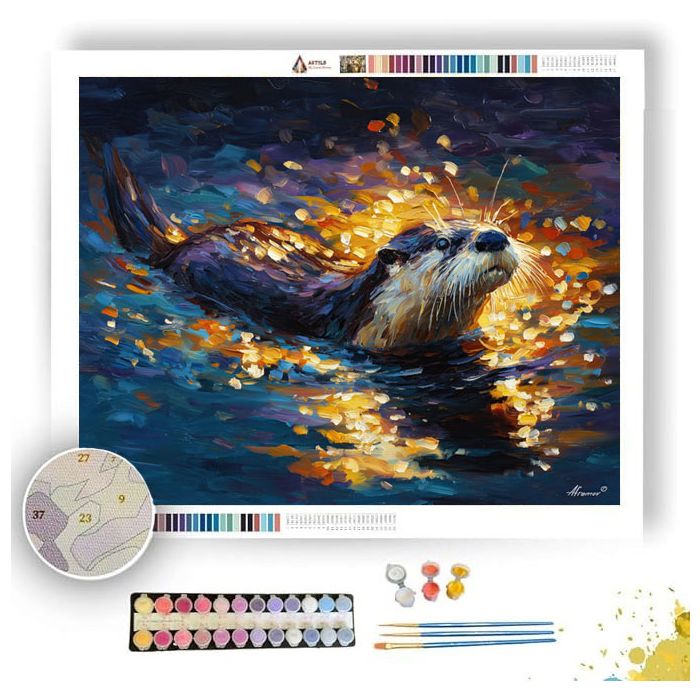 SHIMMERFIN OTTER - Paint by Numbers Full Kit