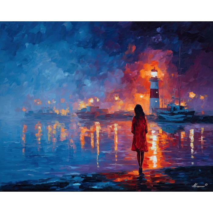 siren fantasy,coastal mist,oil painting,afremov style