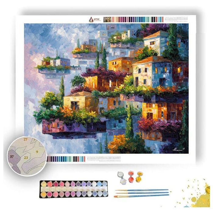 FLOATING GARDEN CITY - Paint by Numbers Full Kit