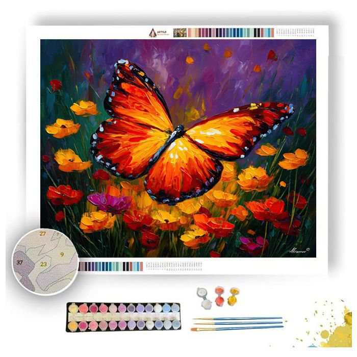 SUNPETAL BUTTERFLY - Paint by Numbers Full Kit