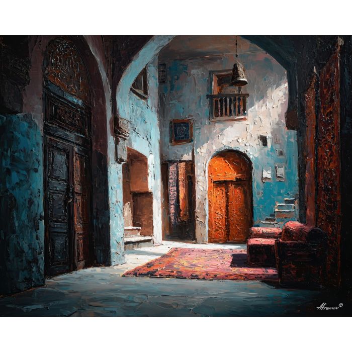 hidden, silence, palette knife, oil painting, impasto, thick pigment, layered surface, scraped paint, textured strokes, expressive surface, material depth, hand painted, visual balance, atmospheric, color interaction, paint ridges, manual technique