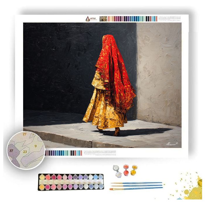 VEILED MUTED SHADOW - Paint by Numbers Full Kit